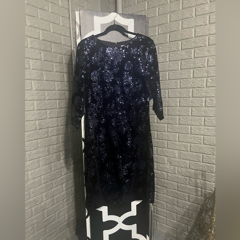 Eliza J Midnight Sequin Gown